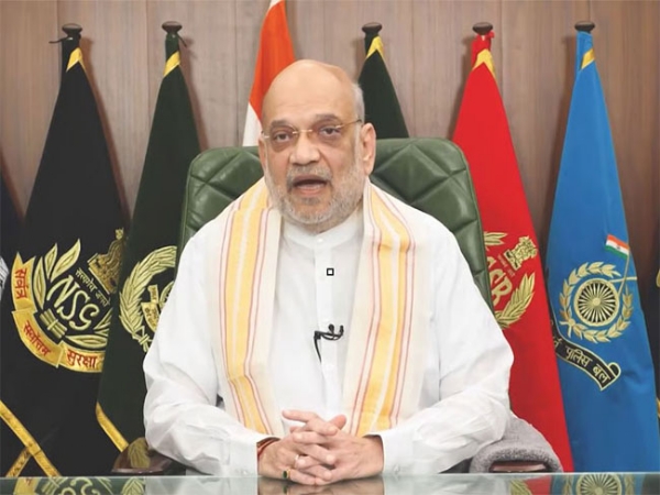 फोटो: नवी मुंबई में हिंदी दिवस पर आयोजित कार्यक्रम को संबोधित करते हुए केंद्रीय गृहमंत्री अमित शाह