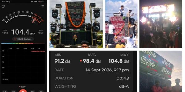 ಶಬ್ದ ಮಾಲಿನ್ಯ ನಿಯಮ ಉಲ್ಲಂಘನೆ: ಡಿಜೆ ಮಾಲೀಕರು, ನಿರ್ವಾಹಕರ ವಿರುದ್ಧ 6 ಪ್ರಕರಣ