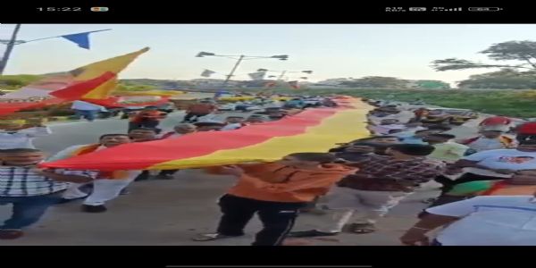 ಡಾ. ವಿಷ್ಣುವರ್ಧನ್ ಅಮೃತ ಮಹೋತ್ಸವ: 500 ಮೀಟರ್ ಉದ್ದದ ಕನ್ನಡ ಧ್ವಜ ಅನಾವರಣ
