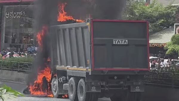 bengaluru-lorry-catches-fire-after-collision-with-biker-on-kanakapura-main-road-rider-hospitalised