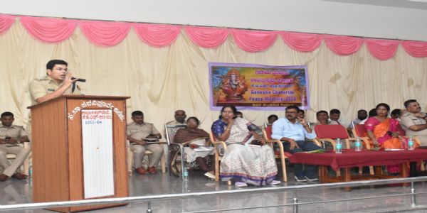 ಗಣೇಶ ಹಬ್ಬವನ್ನು ಸೌಹಾರ್ದತೆಯಿಂದ ಆಚರಿಸಲು ಎಸ್.ಪಿ ಶಿವಾಂಶು ರಜಪೂತ್ ಮನವಿ